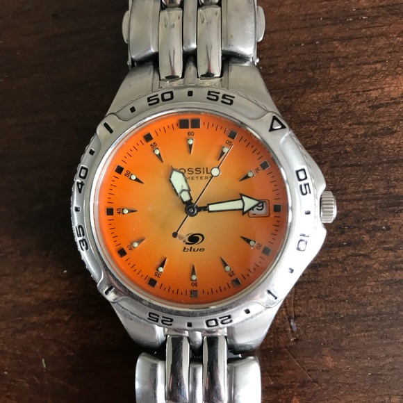 Fossil Other - Fossil Orange Dial Men’s Watch